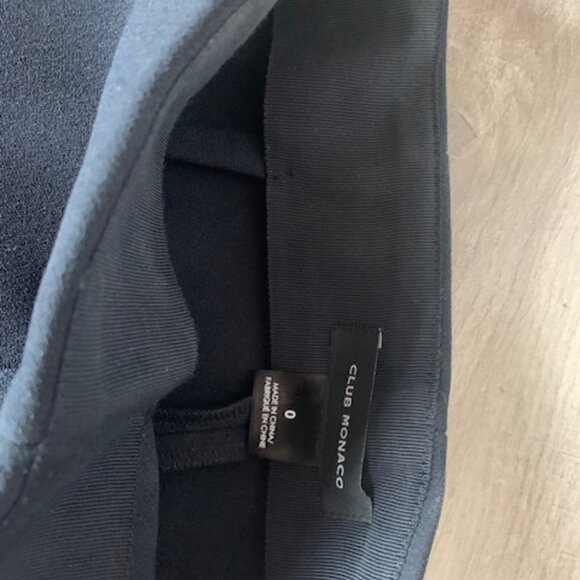 Club Monaco Navy Wide Leg Trendy Dress Pants - Picture 2 of 7